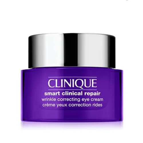 کرم دور چشم ضد چروک اسمارت کلینیک 15میل اصل اروپایی CLINIQUE Smart Clinical Repair Wrinkle Correcting Eye Cream Our anti-ageing eye cream for wrinkles helps strengthen delicate eye-area skin, making it look smoother, brighter, and younger-looking