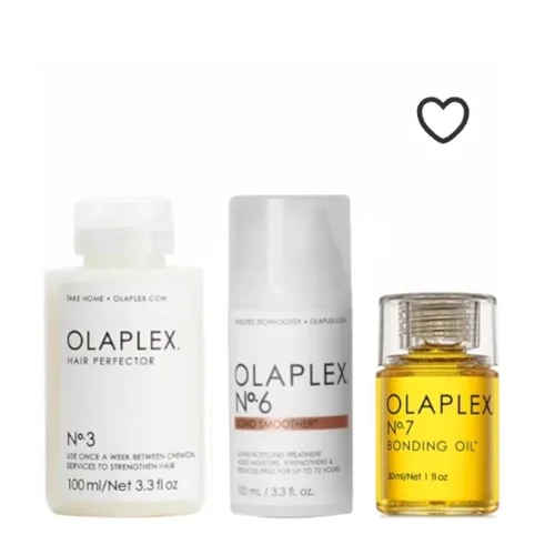 کیت اولاپلکس اصل اروپایی  OLAPLEX N°.6 BOND SMOOTHER 100ML + N°.7 BONDINGE  OIL 30ML+HAIR PERFECTOR  N°.3 100ML