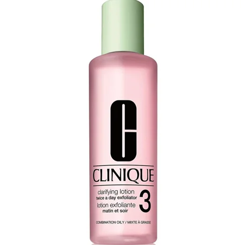 تونر پوست چرب و مختلط کلینیک   CLINIQUE    clarifying lotion  3  twice a day exfoliator  lotion exfoliante  matin et soir   COMBINATION OILY / MIXTE À GRASSE 30ML