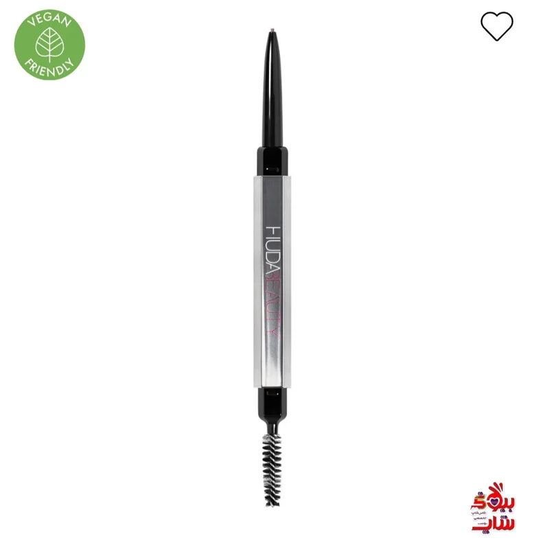 مداد ابرو نوک تیز هدی بیوتی رنگ لایت براون اصل اروپایی فولسایز HUDA BEAUTY BOMBBROWS Microshade Brow Pencil   For light brown hair with warm undertones