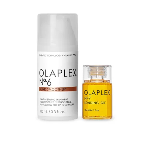 کیت اولاپلکس اصل اروپایی OLAPLEX N°.6 BOND SMOOTHER 100ML +N°.7 BONDINGE  OIL 30ML