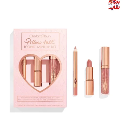 ست لب شارلوت تیلبری اصل اروپایی سایز دلوکسCHARLOTTE TILBURY Pillow Talk Iconic Mini Lip Kit - Limited Edition Kit PILLOW TALK ICONIC MINI LIP KIT LIMITED EDITION KIT   NEW! Mini Pillow Talk lip kit for the ICONIC, universally-flattering lip look
