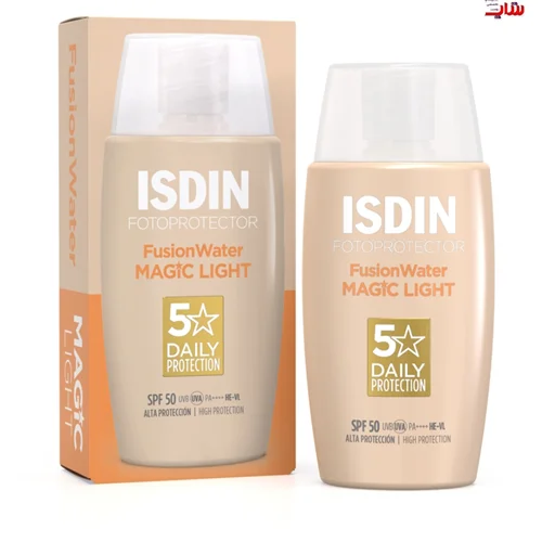 ضد آفتاب رنگ لایت ایزدین اصل اروپایی فولسایز ISDIN Fotoprotector FusionWater Color Light SPF 50150 ml
