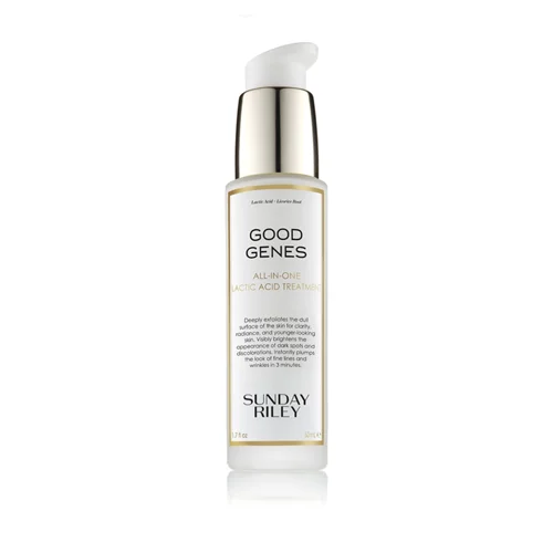 سرم درمانی گود ژنز لاکتیک اسید+شیرین بیان ساندی ریلی اصل اروپایی LACTIC ACID +LICORICE ROOT GOOD GENES SUNDAY RILEY