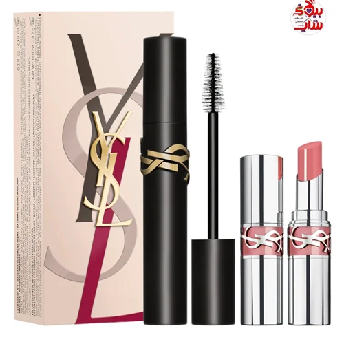 پک ایوسن لورن اورجینال YVES SAINT LAURENT   YVES SAINT LAURENT Lash Clash Mascara and Loveshine Lip Oil Stick 44 Gift Set