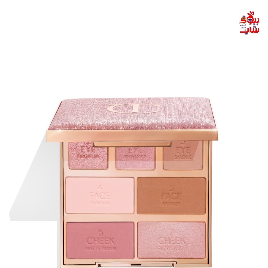 پالت صورت و چشم هالیوود شارلوت تیلبری مدل جدید رنگ PRETTY, GLOWING BEAUTY اورجینال CHARLOTTE TILBURY Hollywood Instant Look In A Palette - Pretty, Glowing Beauty